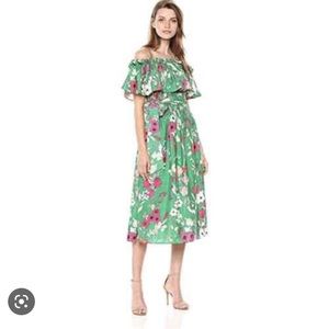 Eliza J green floral dress